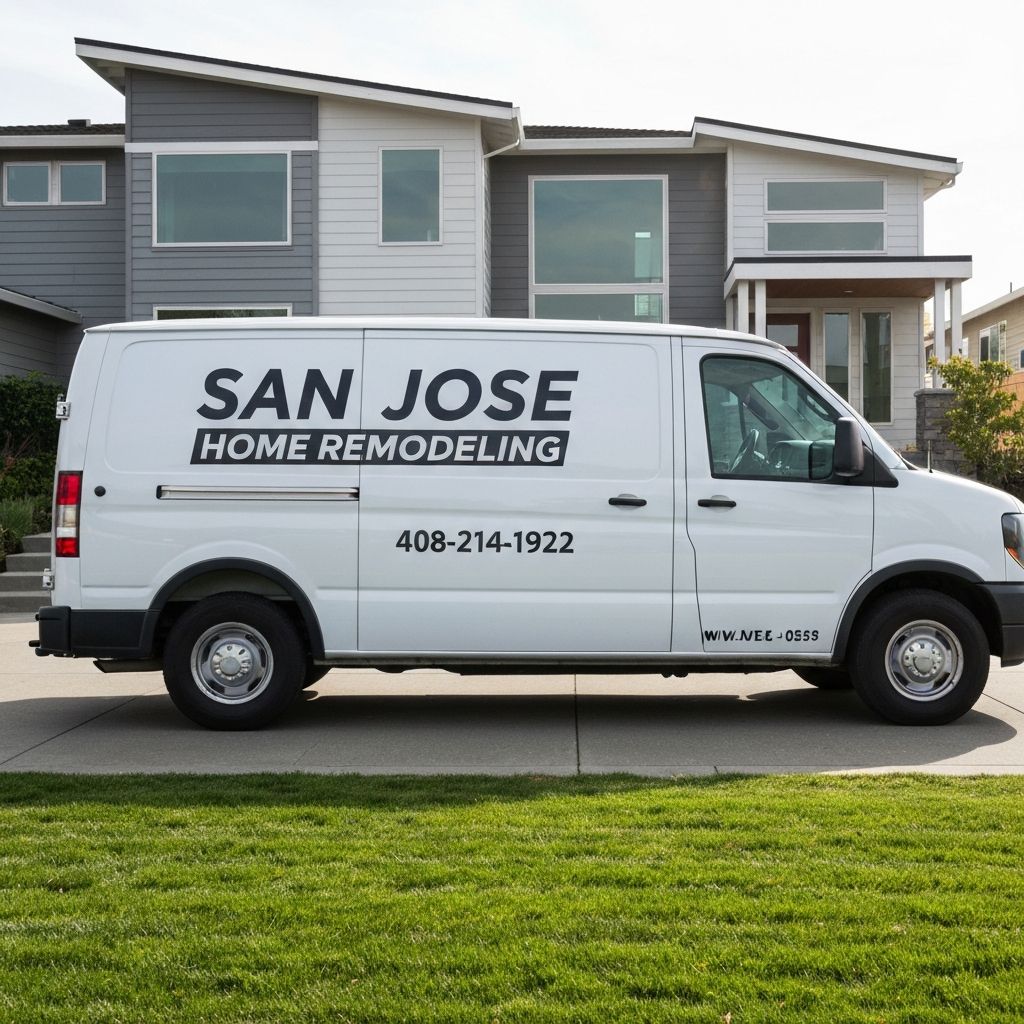 San Jose Home Remodeling company van with branding